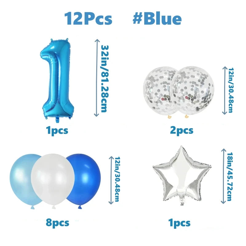Balloons Number set / 12Pcs