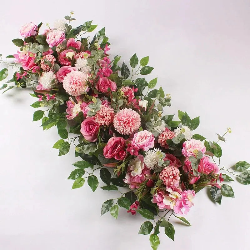 flowers row for table decor 100cm