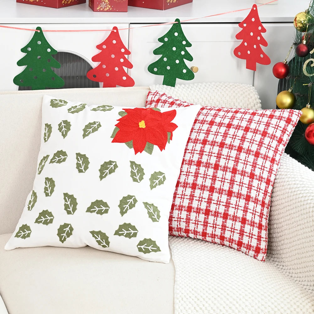 Sorino Dutch Velvet Christmas Embroidered Pillowcase