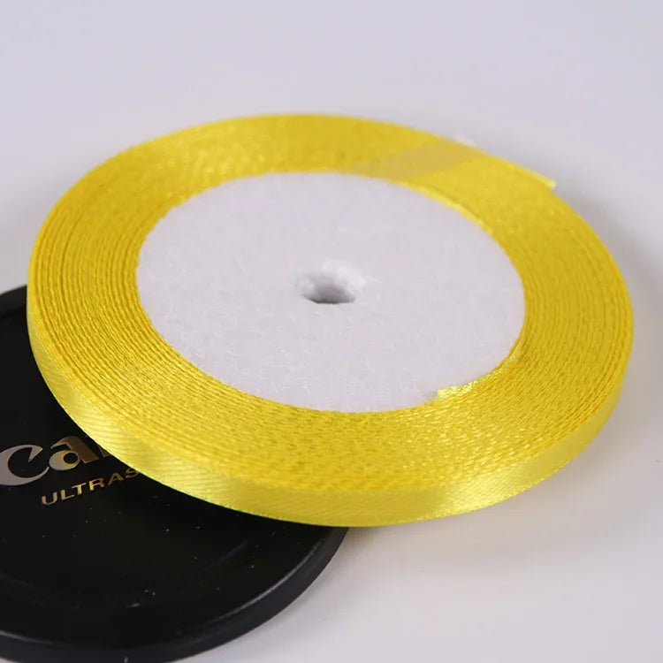 Silk Satin ribbons 22 meters/roll 6mm