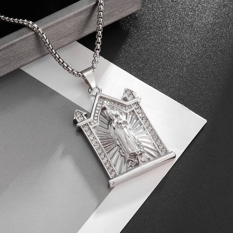 Virgin Mary medal pendant