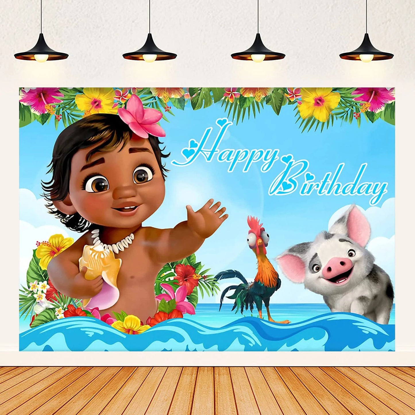Moana theme background decoration
