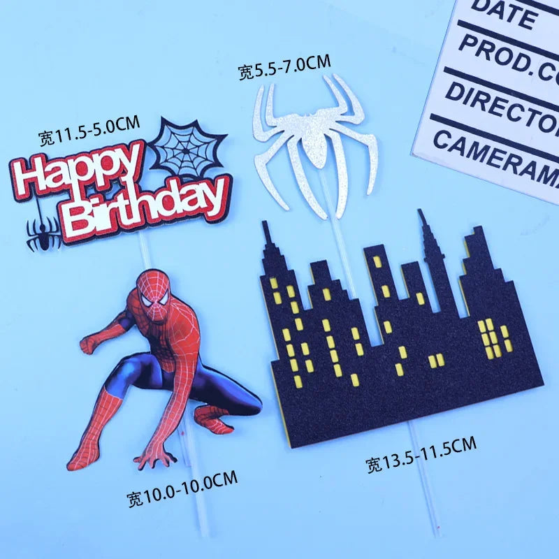 Spiderman cake topper decorations