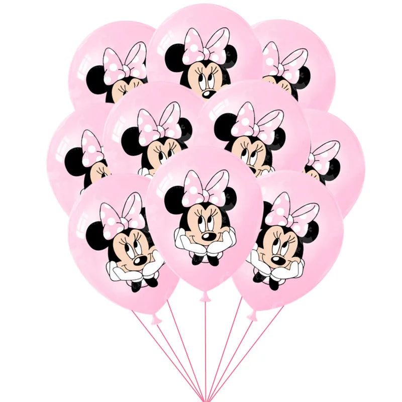 10/30PCS Minnie Mouse 12in Latex Balloons