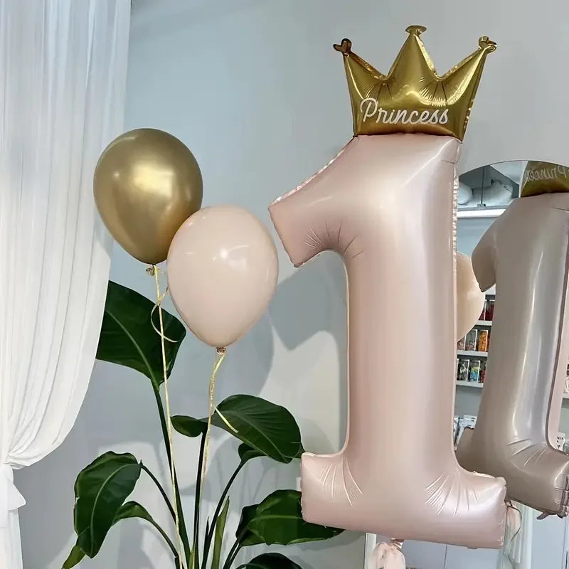 1-year-old Crown aluminum film balloon 24pcs