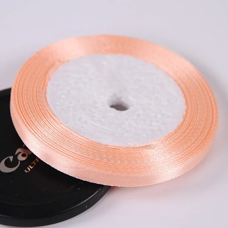 Silk Satin ribbons 22 meters/roll 6mm