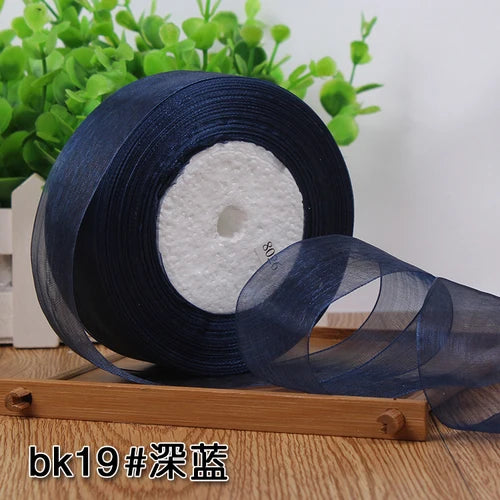 Dark purple Organza ribbons 45Meters/lot