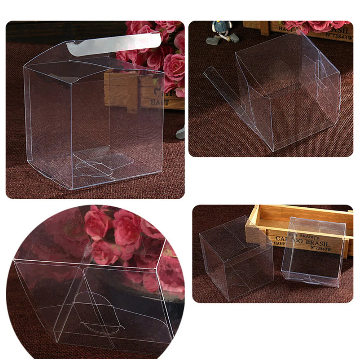 50PCS Transparent gift box 5*5*5cm