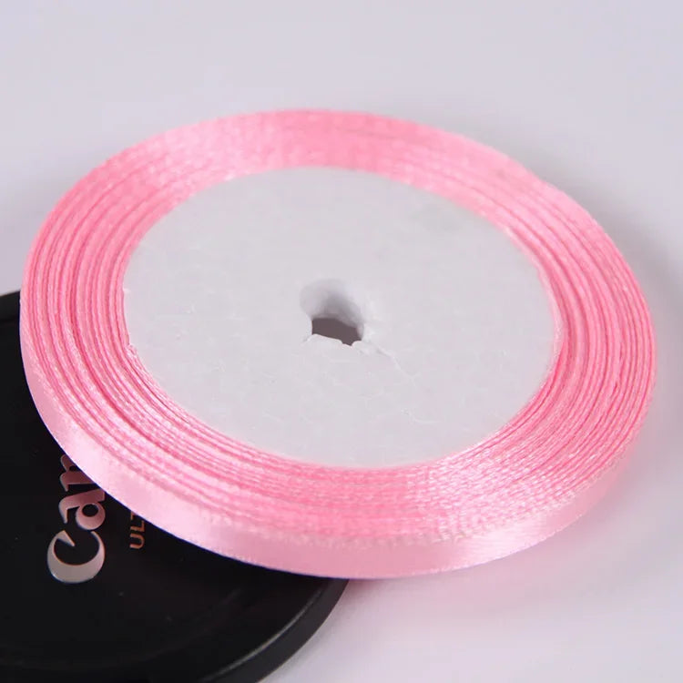 Silk Satin ribbons 22 meters/roll 6mm