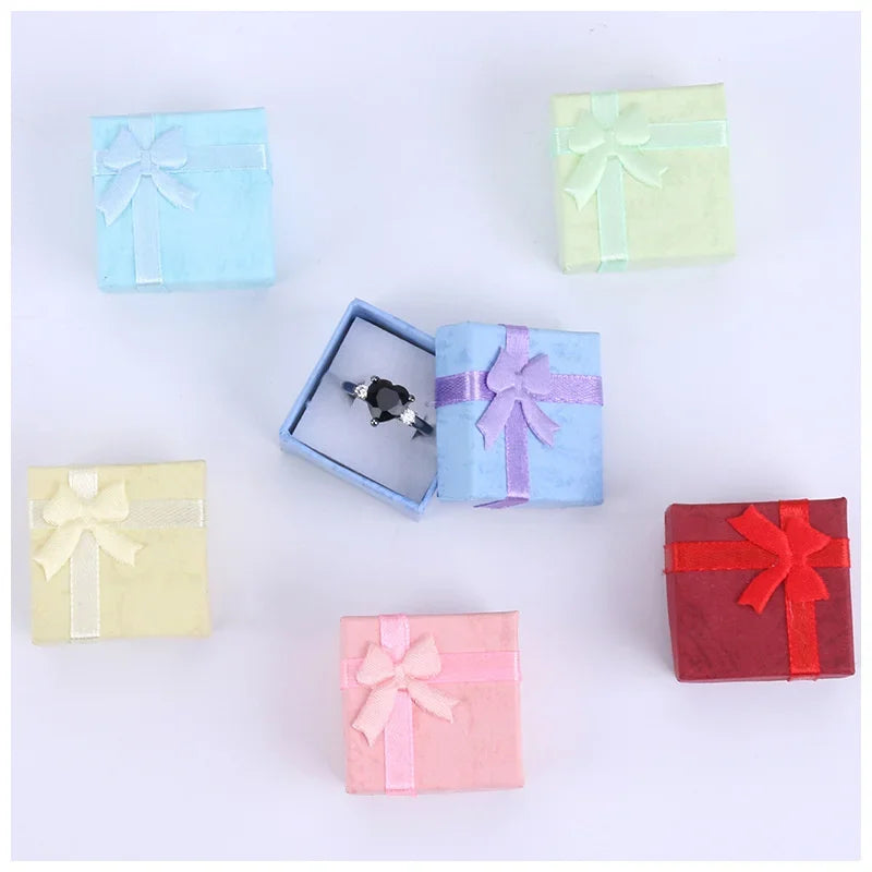 12pcs Jewelry packaging box Multi-color 4*4*3CM