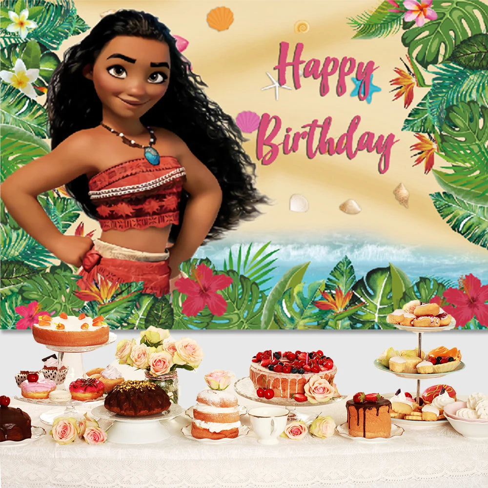 Moana theme background decoration