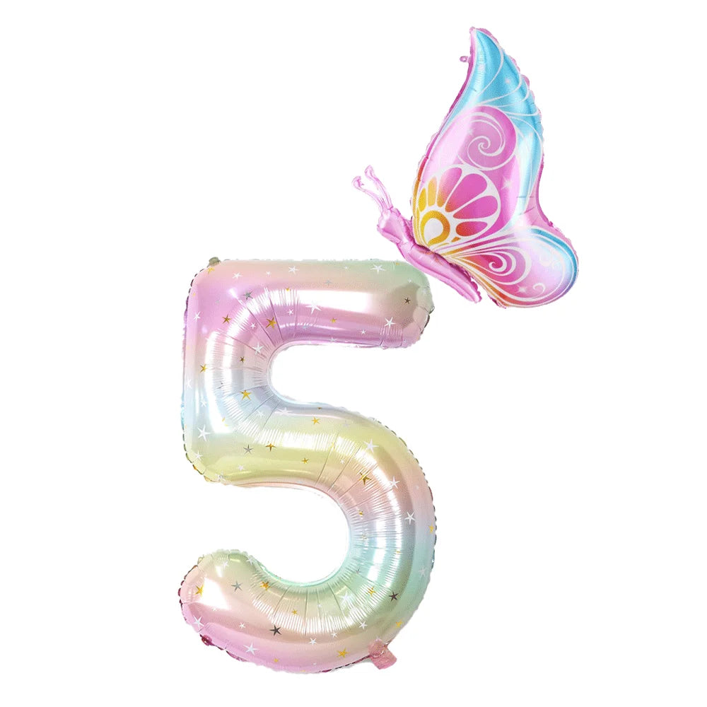 Colorful Gradient Number Balloon 40Inch