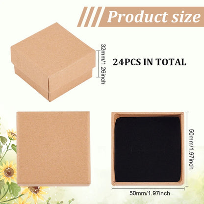 24 Pcs Jewelry Boxes 3.54× 3.54 x 1.18