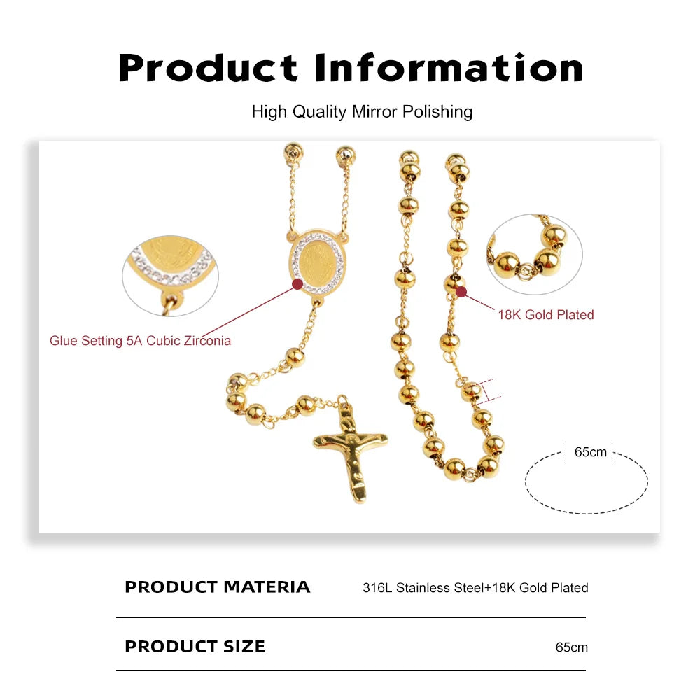 Rosary of the Virgin Mary necklace