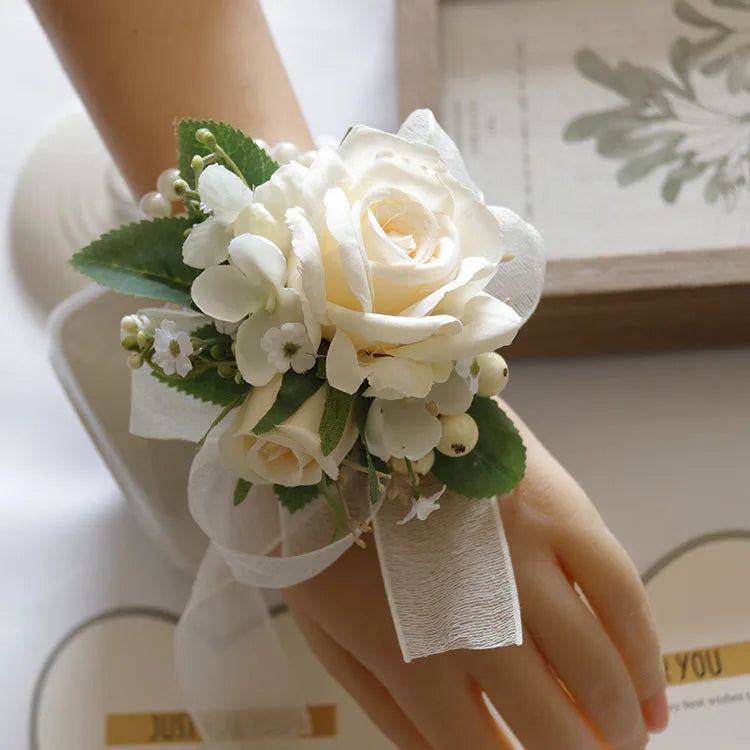 Bracelet FlowerCorsage Bridesmaid Sisters