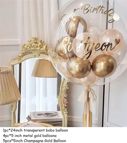 1set Bobo balloon helium Baby Shower decoration 24inch