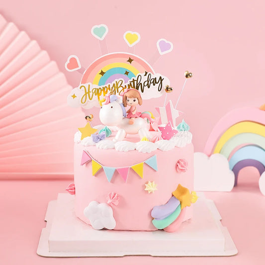 Unicorn cake topper decor