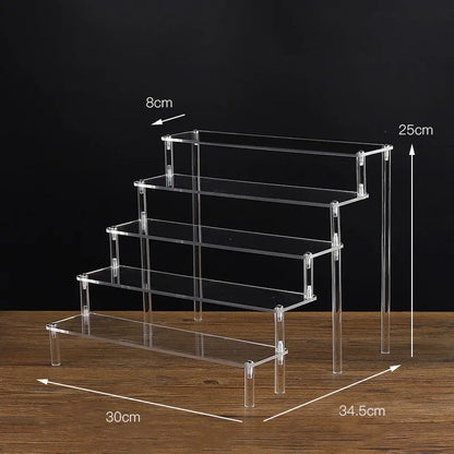 1-5 Tier Clear Acrylic Display Stand