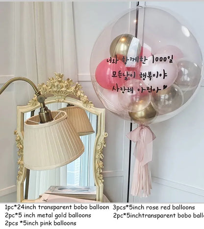 1set Bobo balloon helium Baby Shower decoration 24inch