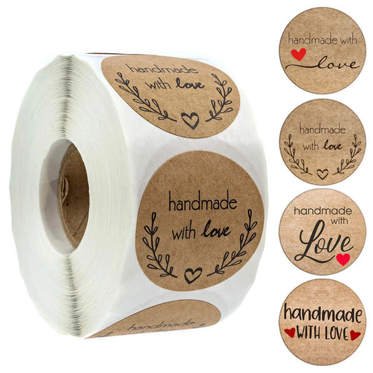 Vintage Kraft Paper Stickers – 100–500pcs