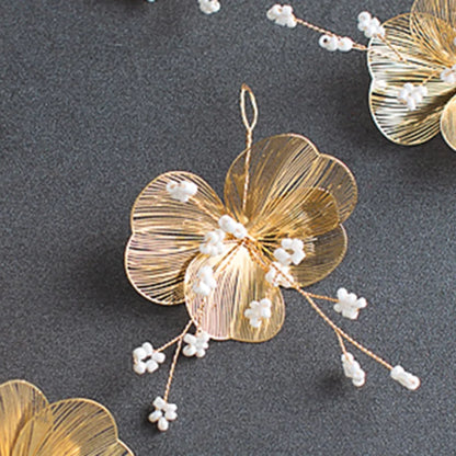 Flower hair jewelry Pearl Crystal