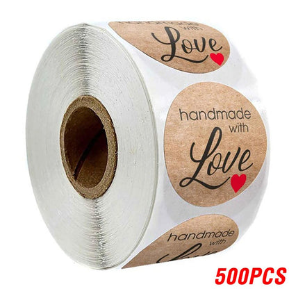 Vintage Kraft Paper Stickers – 100–500pcs