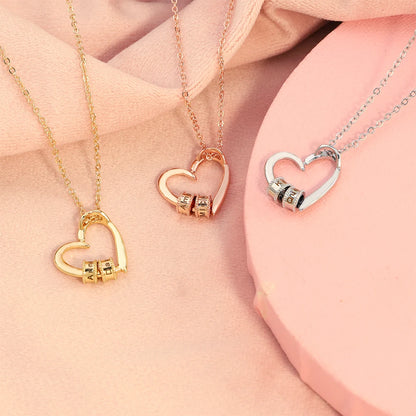Names heart necklace custom