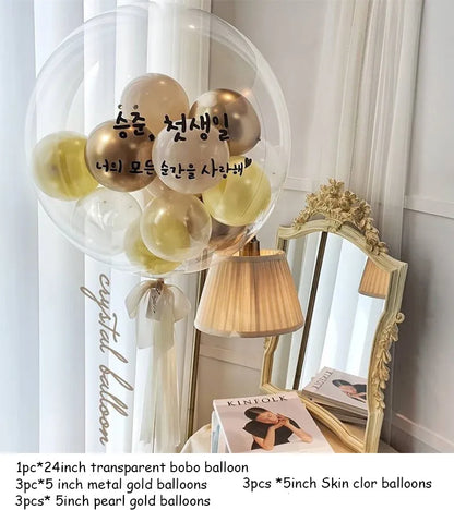 1set Bobo balloon helium Baby Shower decoration 24inch