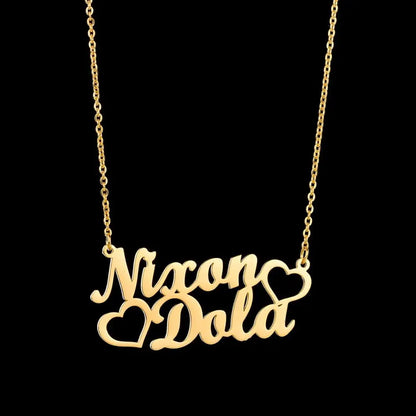 Custom name necklaces personalized heart butterfly