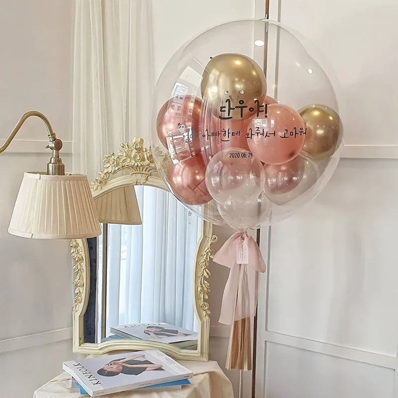 1set Bobo balloon helium Baby Shower decoration 24inch