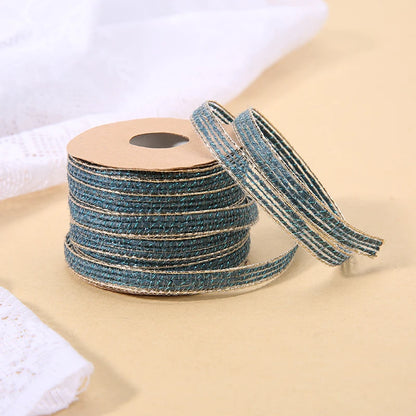Vintage Jute burlap hessian ribbon with Lace 10M/Roll