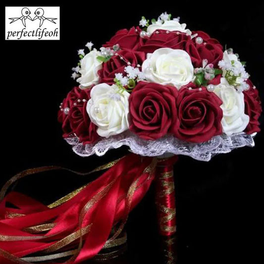 Burgundy wedding bouquet