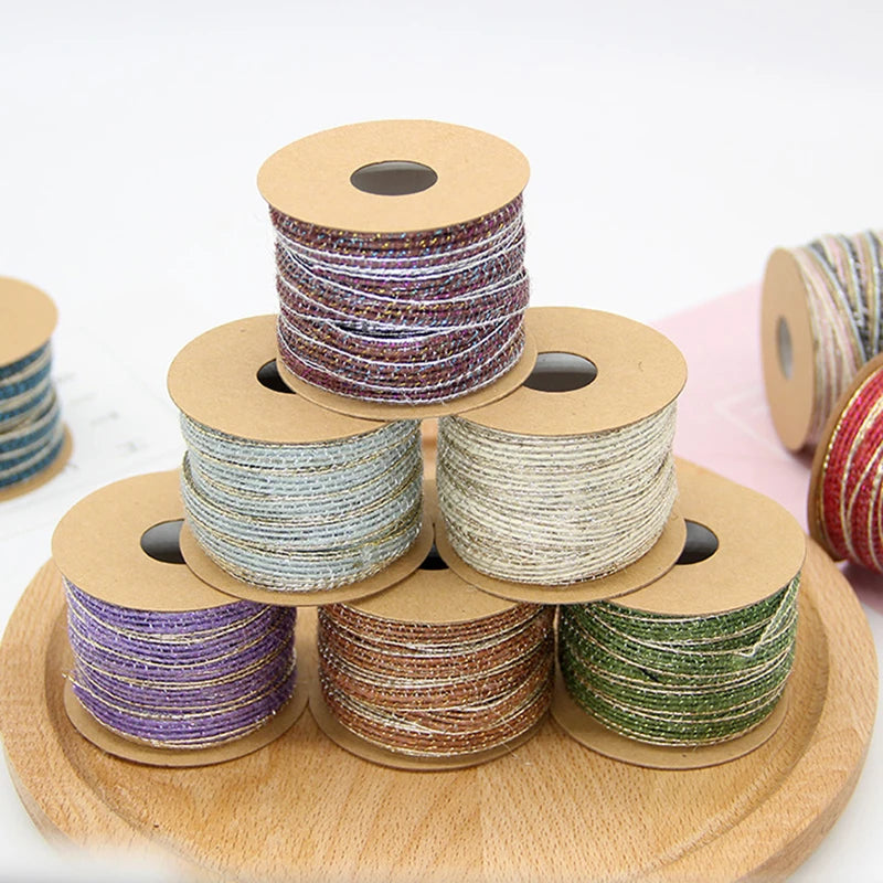 Vintage Jute burlap hessian ribbon with Lace 10M/Roll