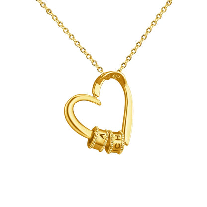 Names heart necklace custom