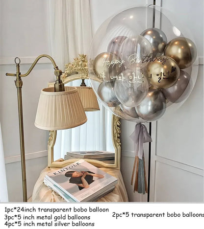 1set Bobo balloon helium Baby Shower decoration 24inch