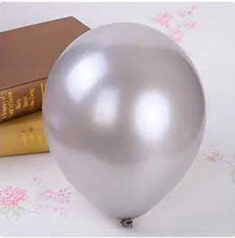 30–100PCS Pearl Balloons – White, Pink, Blue, Silver, Purple