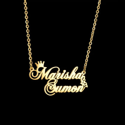 Custom name necklaces personalized heart butterfly