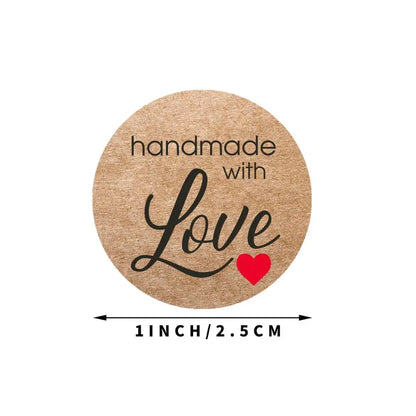 Vintage Kraft Paper Stickers – 100–500pcs