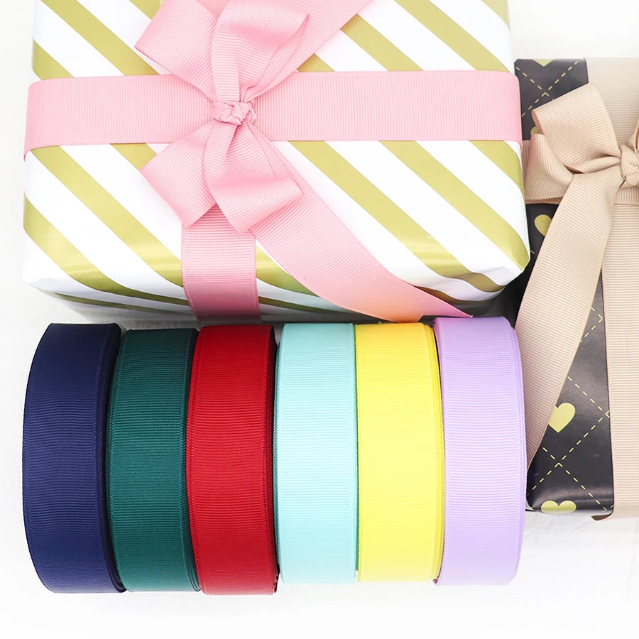 Solid color grosgrain 1-1/2" 38MM/25MM 10Yards Ribbons
