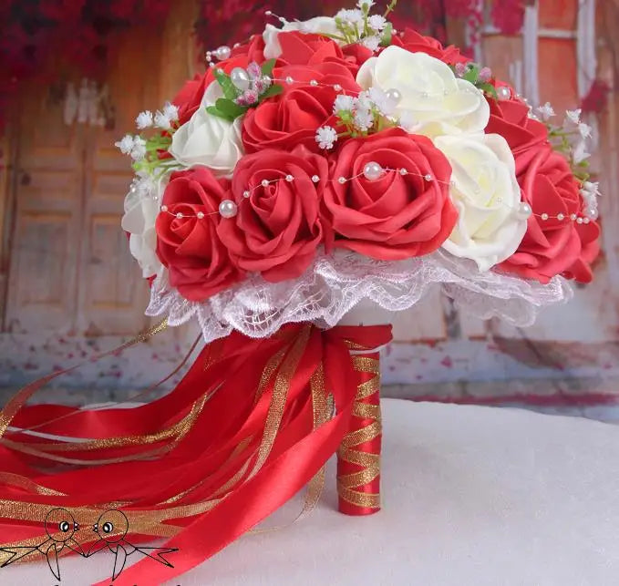 Burgundy wedding bouquet