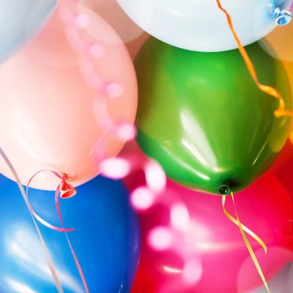30–100PCS Pearl Balloons – White, Pink, Blue, Silver, Purple