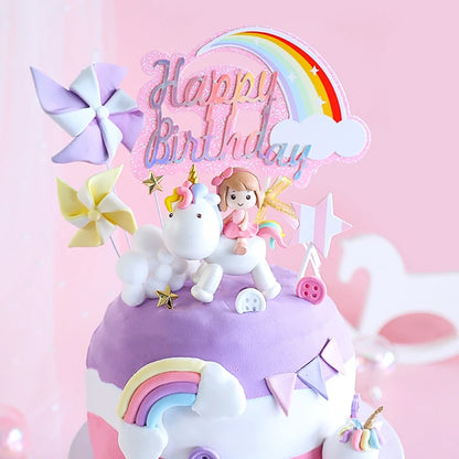 Unicorn cake topper decor
