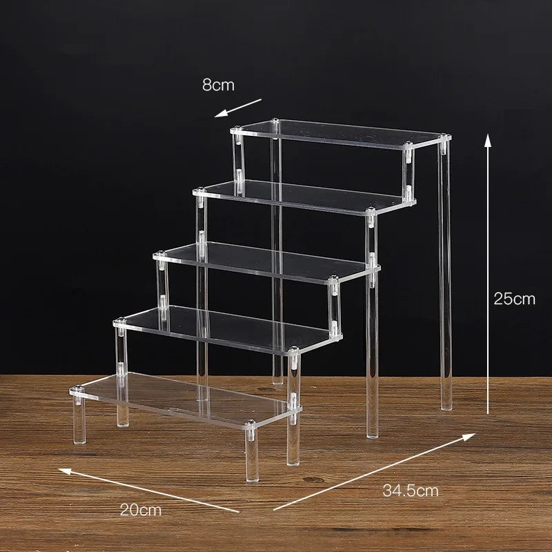1-5 Tier Clear Acrylic Display Stand