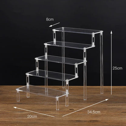 1-5 Tier Clear Acrylic Display Stand