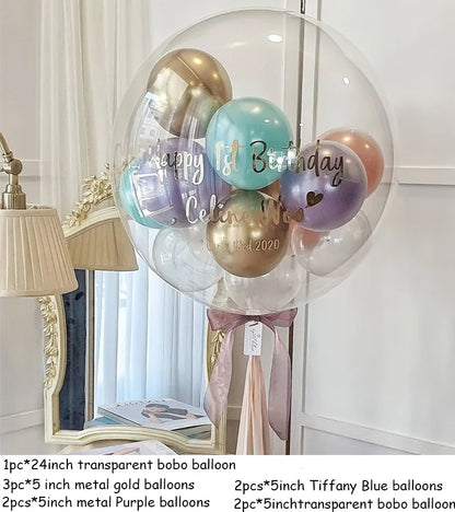 1set Bobo balloon helium Baby Shower decoration 24inch