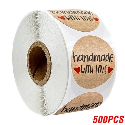 Vintage Kraft Paper Stickers – 100–500pcs