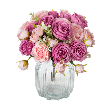 Artificial flowers fake white Peonies bouquet