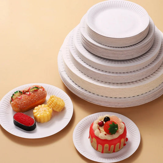 50PCS Disposable Party Paper Plates – 6/7/9 Inch