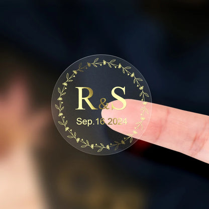 Custom transparent gold waterproof stickers