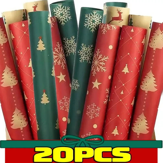 20/1PCS Christmas Kraft Paper Roll
